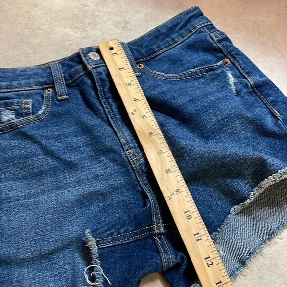 Old Navy Womens Indigo Raw Hem High Rise Secret-Smooth Pockets Sz4 - Picture 5 of 6